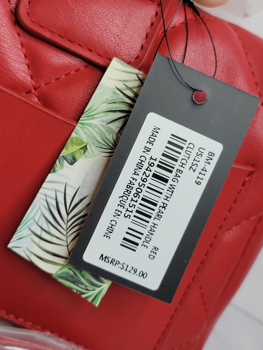 Badgley Mischka Small Red Quilted Crossbody Bag NWT - Picture 4 of 5